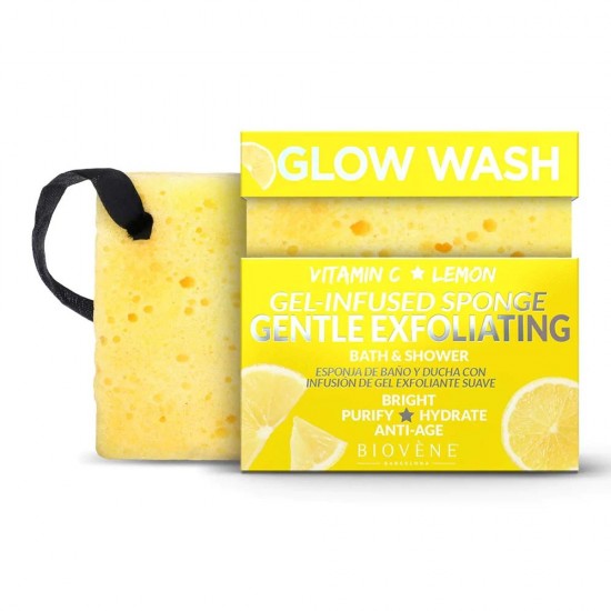 Мултифункционален сунѓер за капење и туширање со гел од лимон и витамин Ц - 75 гр. 15+ употреби