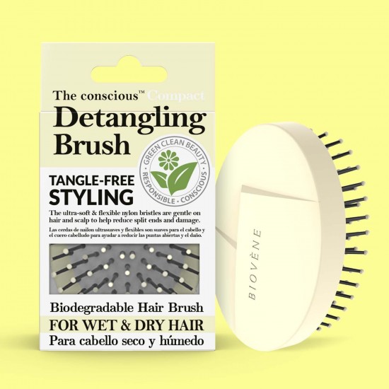 Detangling Brush - Биоразградлив компактен чешел за лесно расчешлување - Жолт -OUTLET