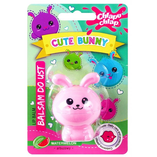 Cute Bunny Lip Balm Watermelon - Балзам за усни со вкус на лубеница  - 7 гр.