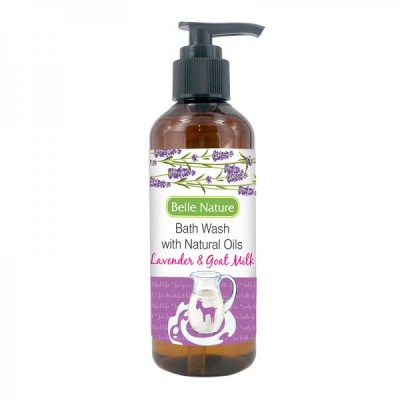 Bath Wash with Natural Oils-Lavender & Goat Milk 200ml - Гел за туширање