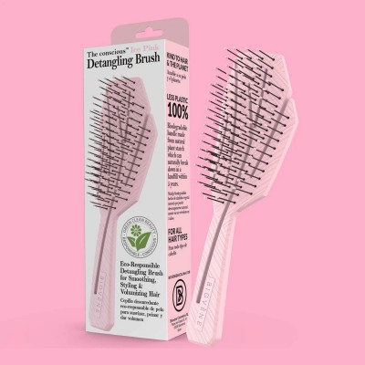 Detangling Hair Brush - Биоразградлива четка со рачка за лесно расчешлување - Ладно розова