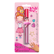 Lip Gloss Strawberry Ice Cream - Princess Lip Balm + Ring - Сјај за усни со прстен со вкус на Сладолед од Јагоди